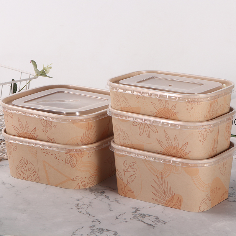 Prostokątna i kwadratowa miska papierowa