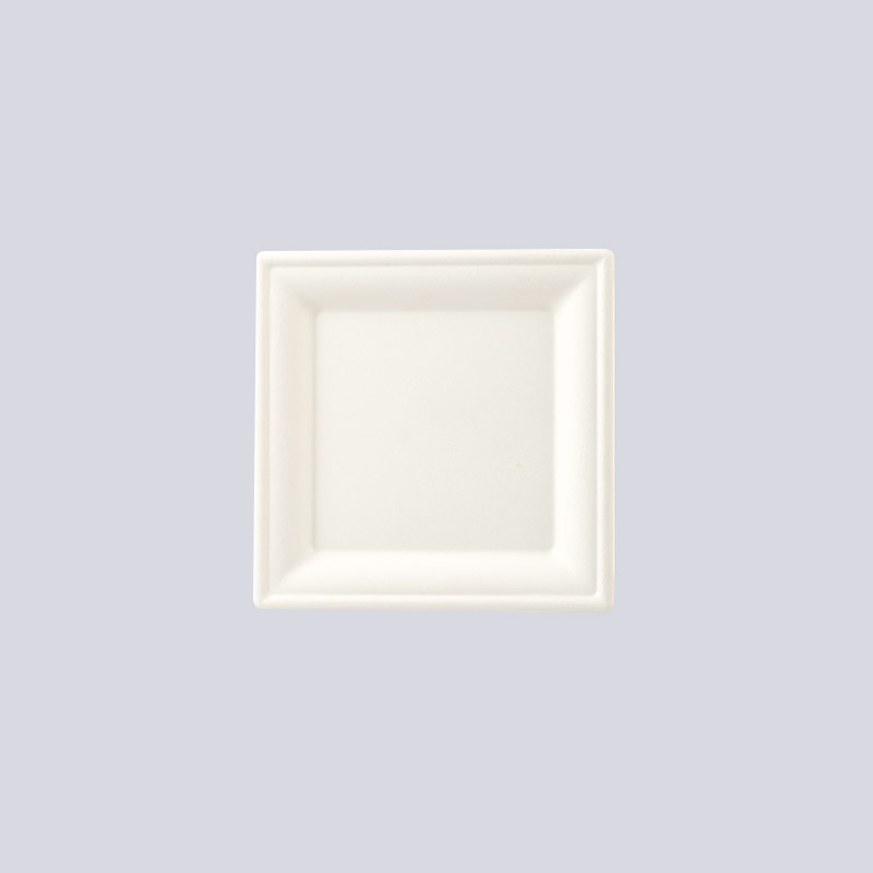 Talerz z formowanego włókna i taca na kubki